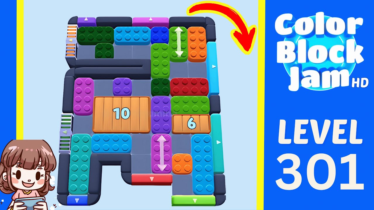 Color Block Jam Level 301 Solution Walkthrough