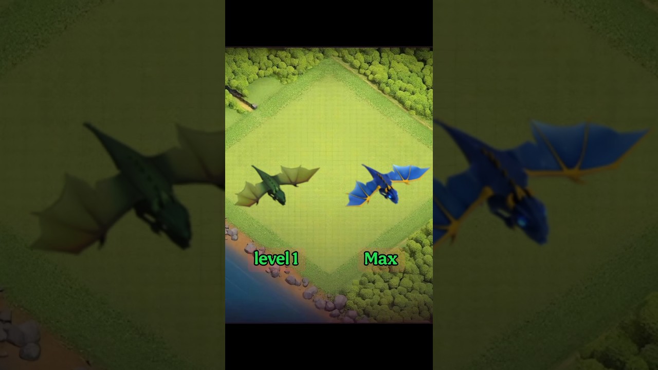 clash of clans dragon level 1 to Max #shorts