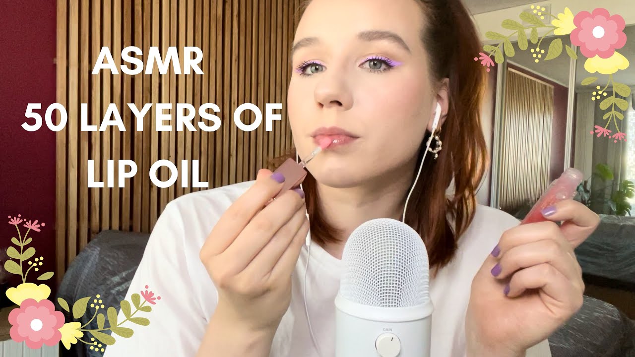 ASMR SUOMI 50 kerrosta huuli&ouml;ljy&auml; 👄 Mouth sounds, lipgloss sounds