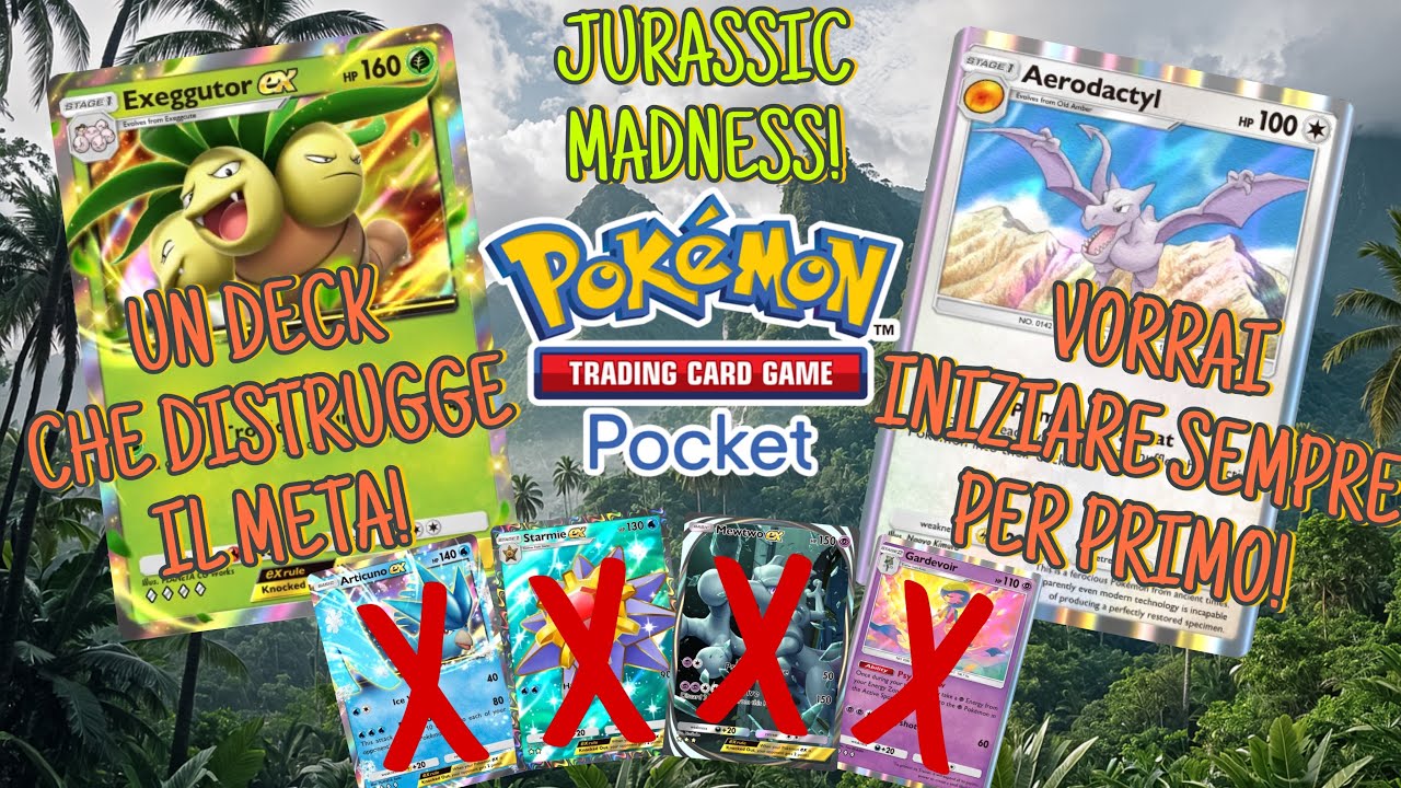 Un Deck CLAMOROSO con Exeggutor EX + Fossili! Distrugge Mewtwo EX e Starmie EX! Pokemon TCG Pocket!