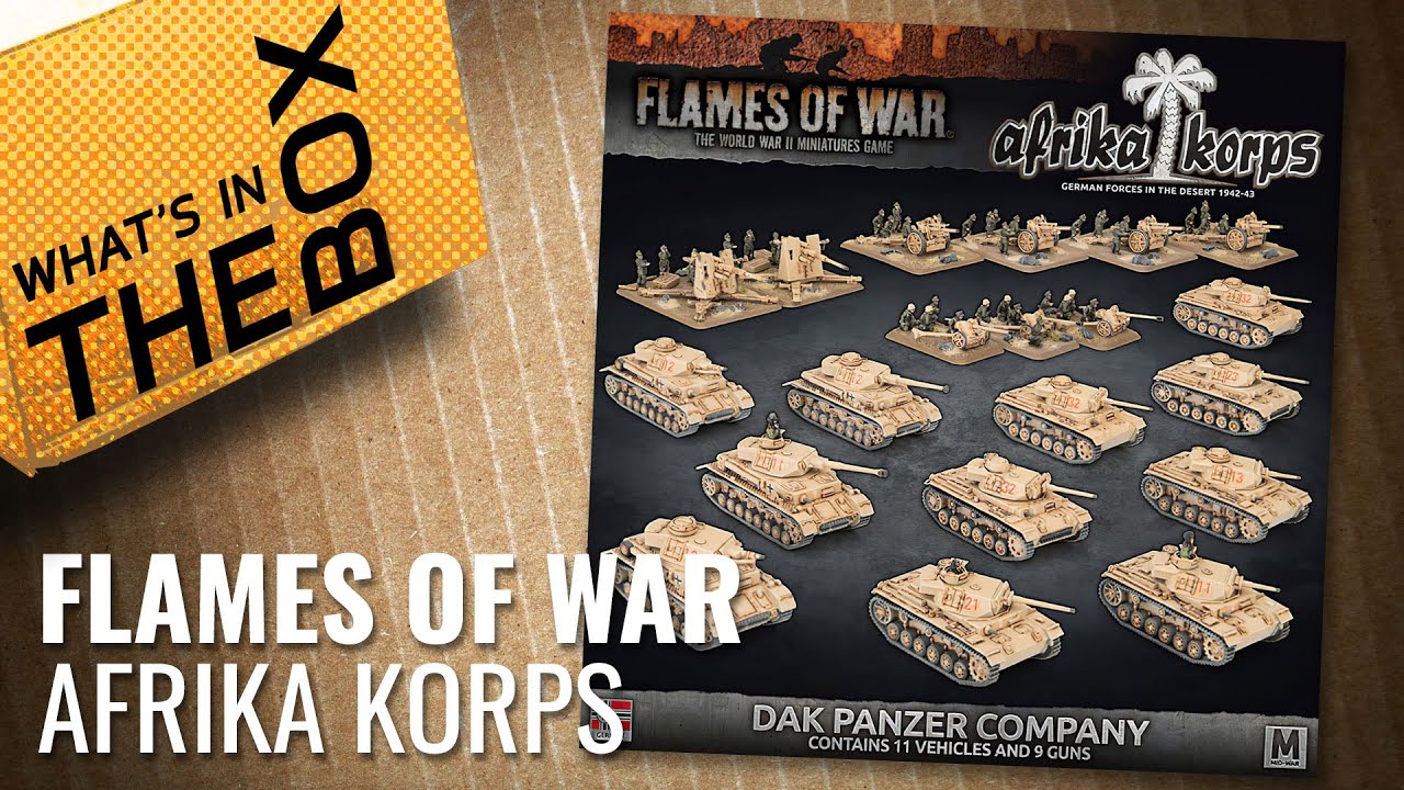 Unboxing: Afrika Korps DAK Panzer Company (German Starter Set) | Flames Of War
