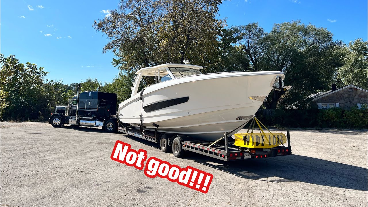 Blew a tire under a million dollar Boston whaler!! Ouch…