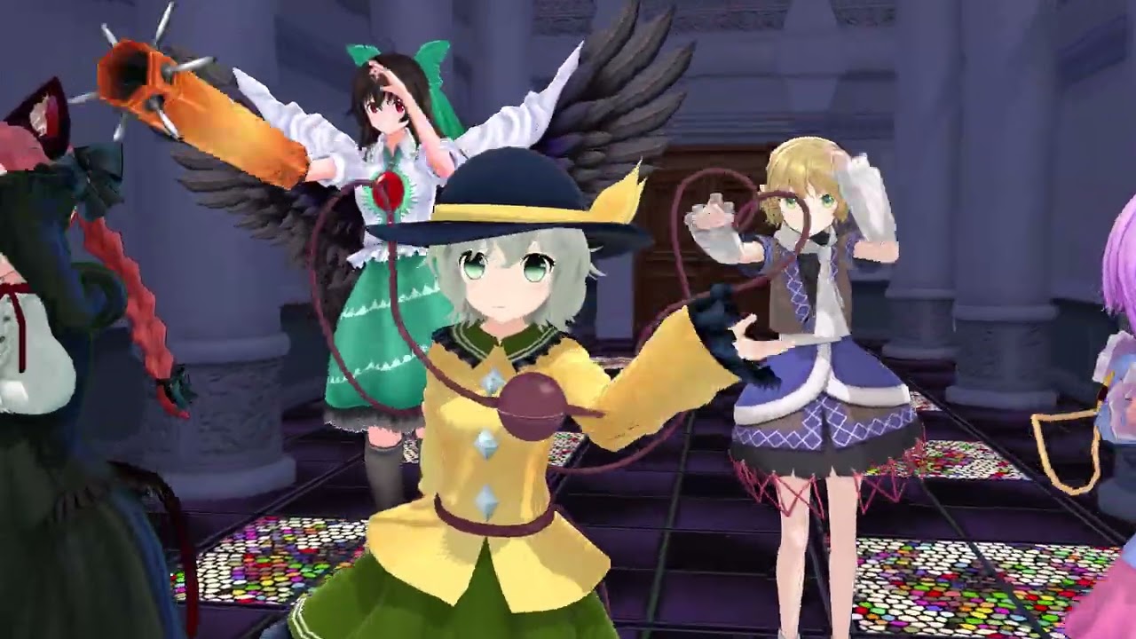 こいしとさとりとお空とお燐とパルスィでSuper EGO Koishi Komeiji MMD