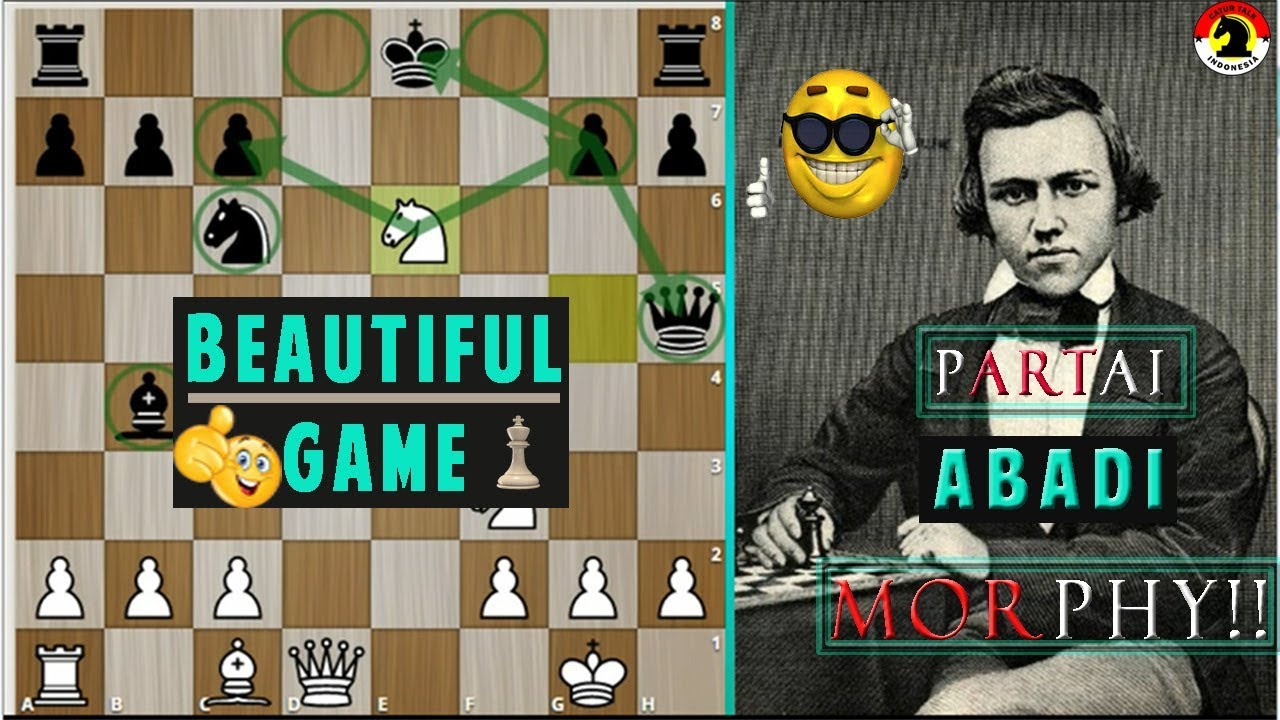 PARTAI ABADI MORPHY !!! Paul Morphy vs Schrufer 1859 | SO BEAUTIFUL & IMMORTAL GAME
