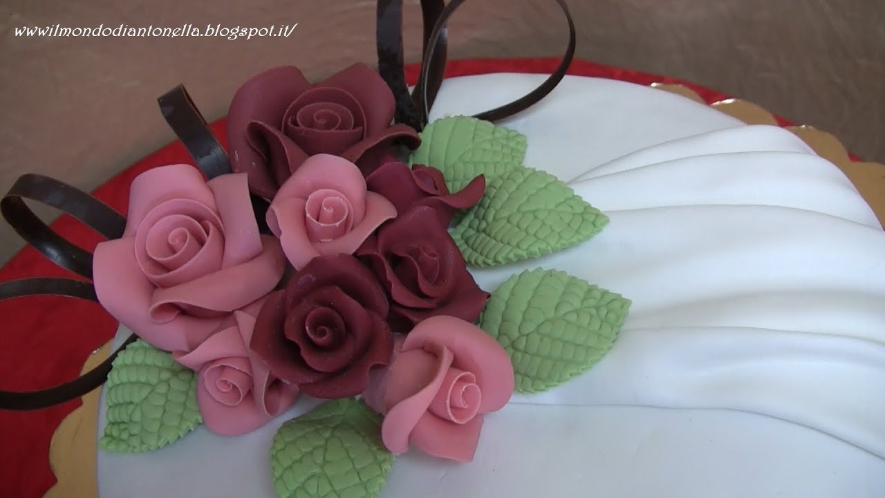 Torta con rose e drappeggio,TUTORIAL FACILE e VELOCE