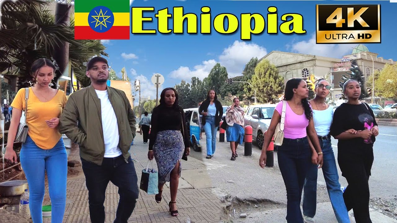 Beautiful girls on street of Addis Ababa ቦሌ, Walking Tour (#345) Bole  , 🇪🇹 Ethiopia [4K]