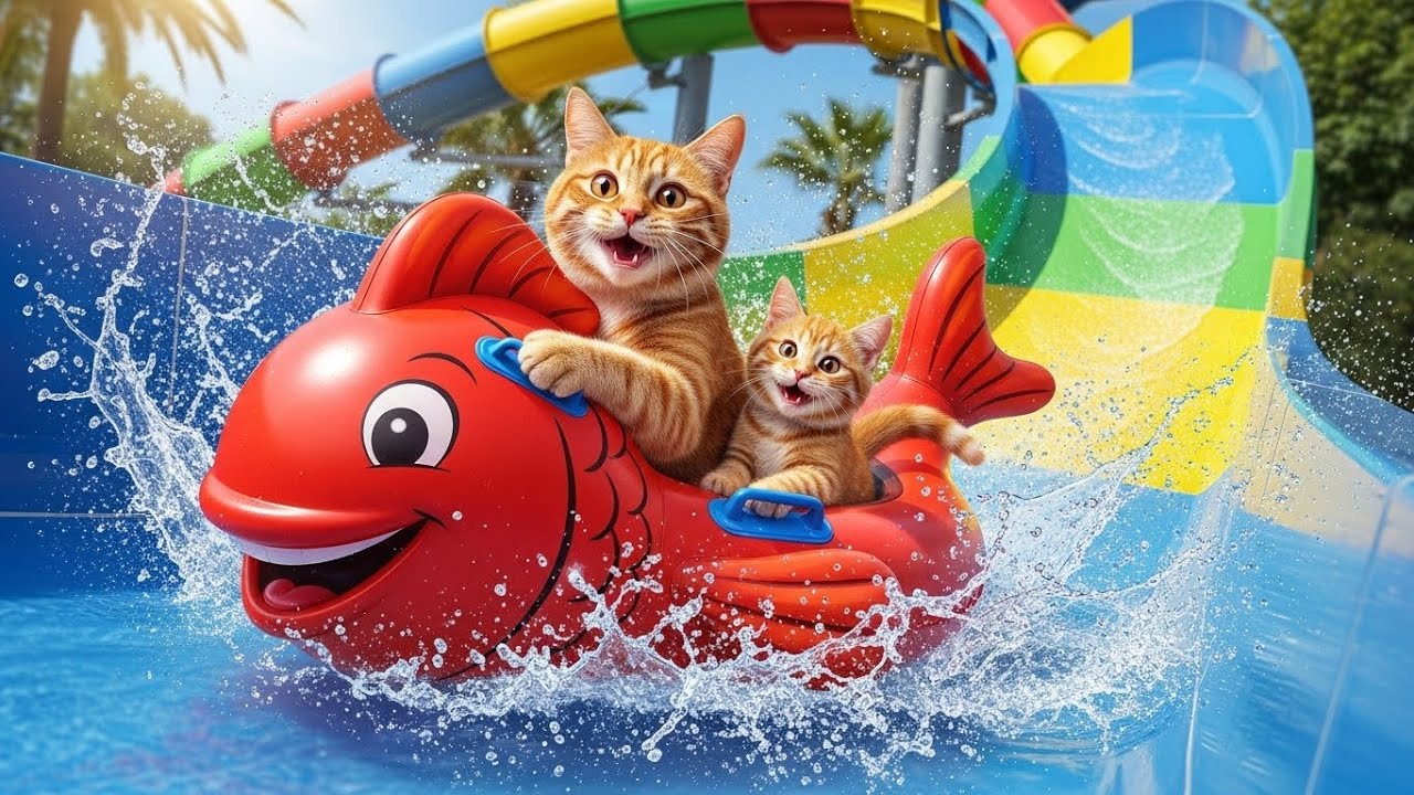 Get ready for the cutest and funniest cat adventure ever! 😺💦