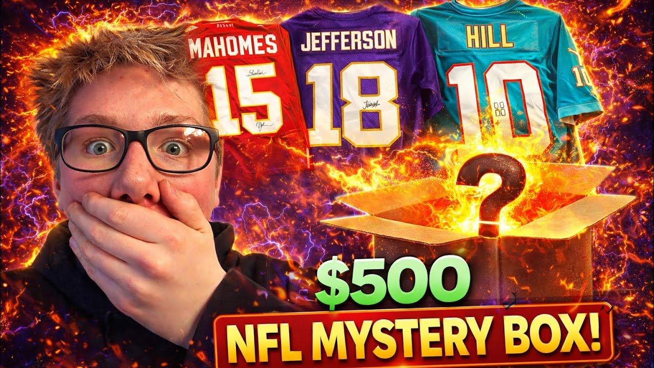 I BOUGHT A $500 NFL MYSTERY BOX!! (ALL SIGNED ITEMS!)￼