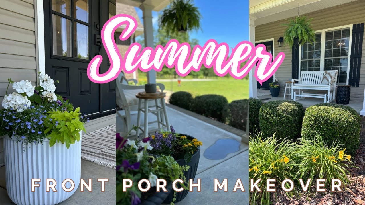 EARLY SUMMER 2024 FRONT PORCH MAKEOVER | Let's Freshen Up The Porch For Summer!