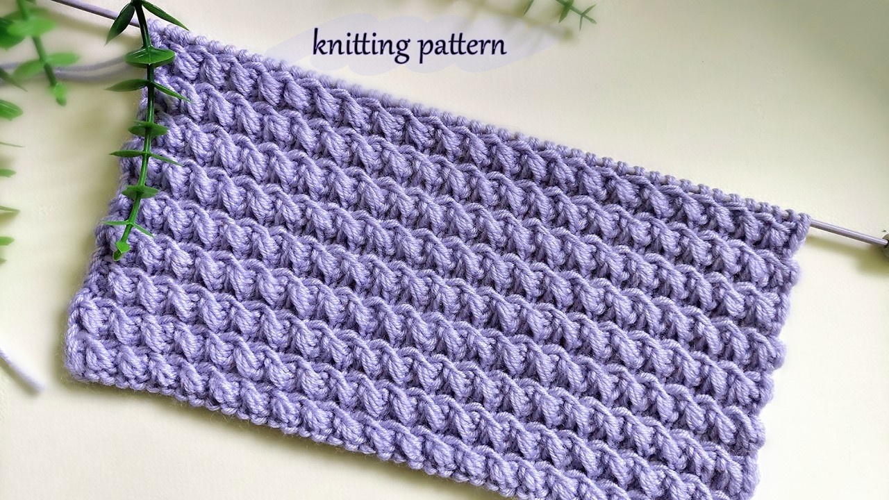 Объемный узор спицами    