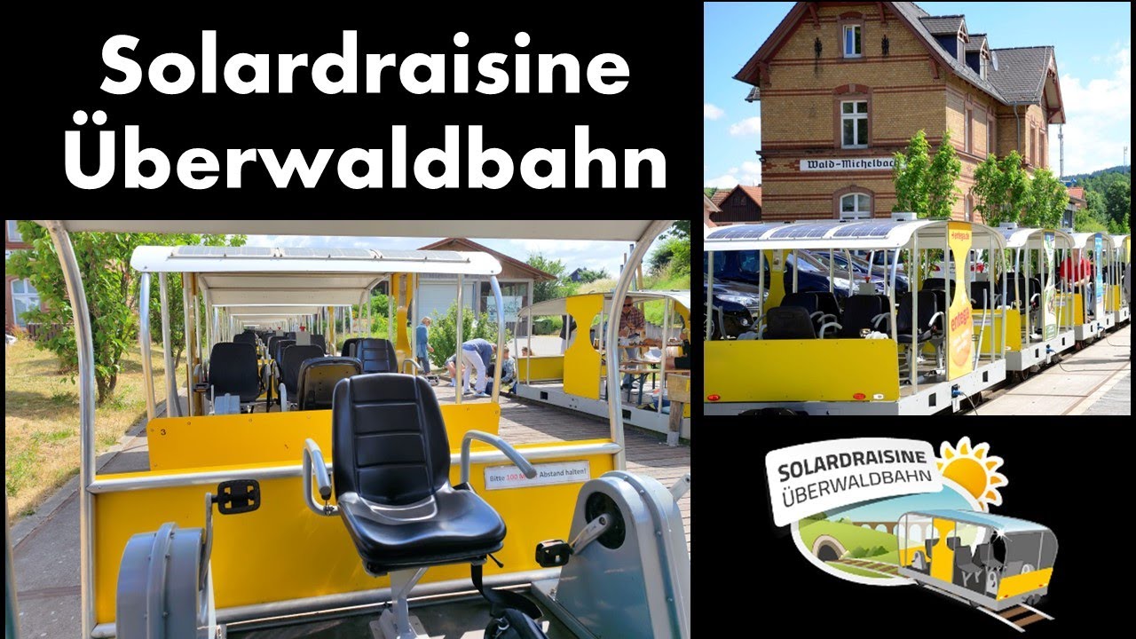 Fahrt mit der Solardraisine im Odenwald auf der stillgelegten Überwaldbahn