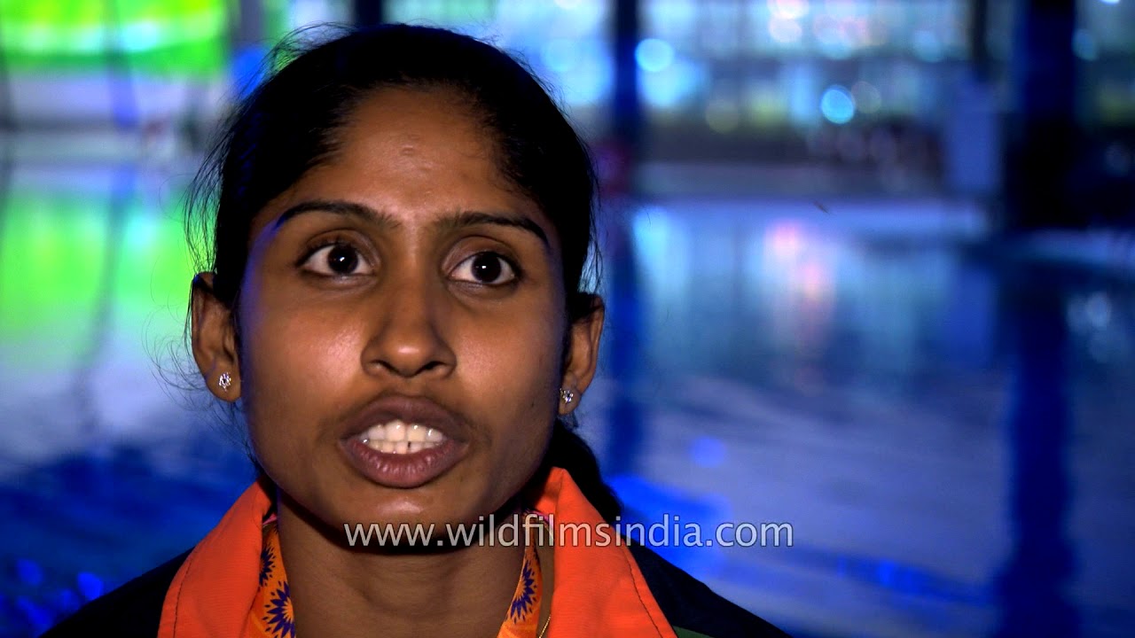 Prajusha Maliakkal right after winning silver medal at Commonwealth Games 2010