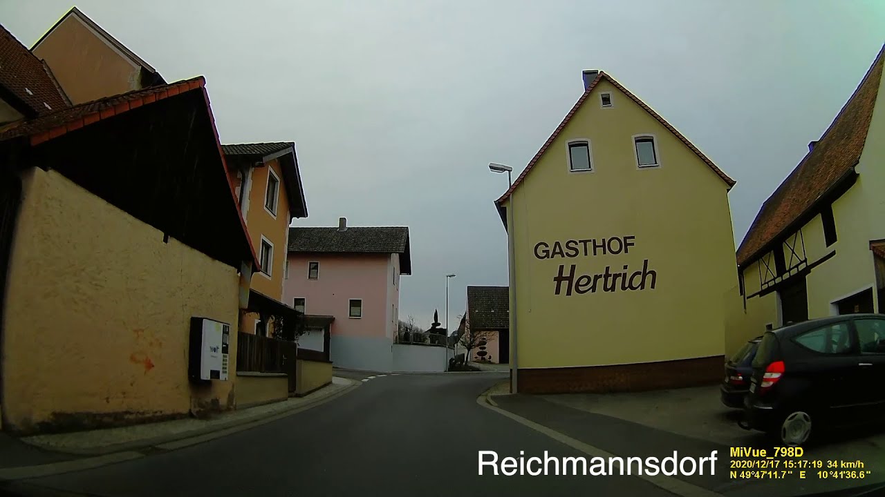 D: Reichmannsdorf. Stadt Schlüsselfeld. Landkreis Bamberg. Ortsdurchfahrt. Dezember 2020
