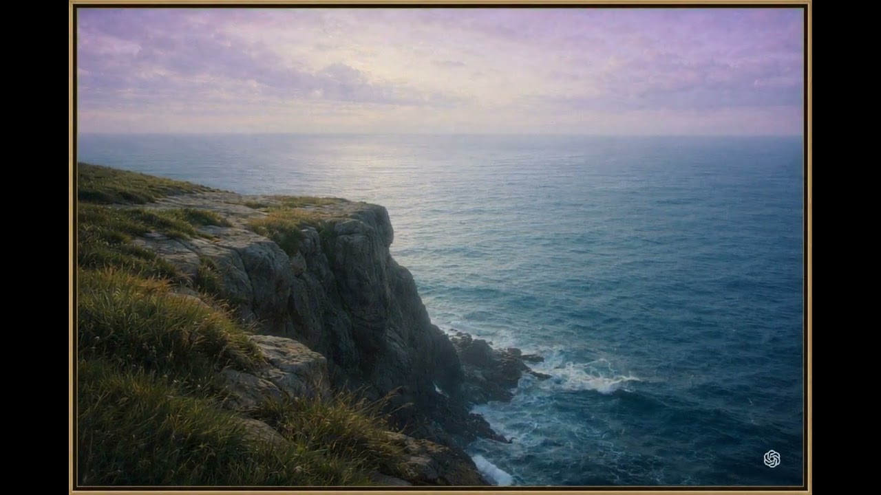 Deniz Dağ Uçurum Tablo-Sea Mountain Cliff Picture