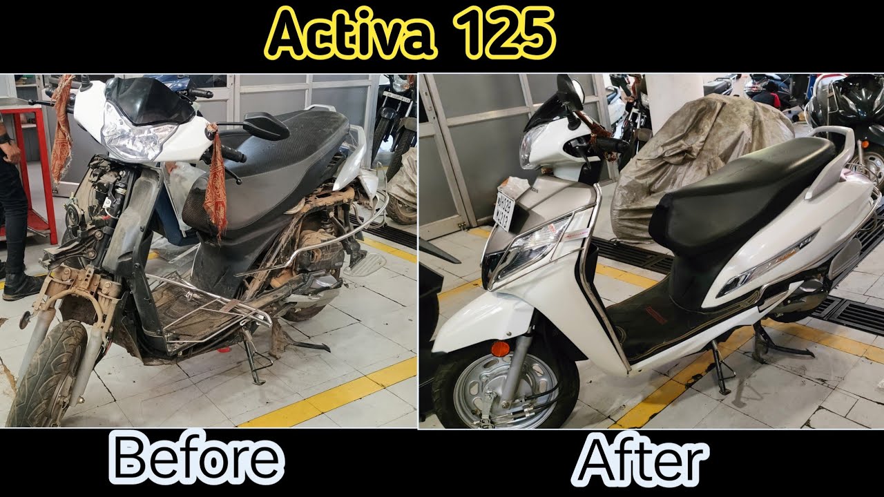 Activa 125 Accident Repair || Painting & Denting || Insurance Claim