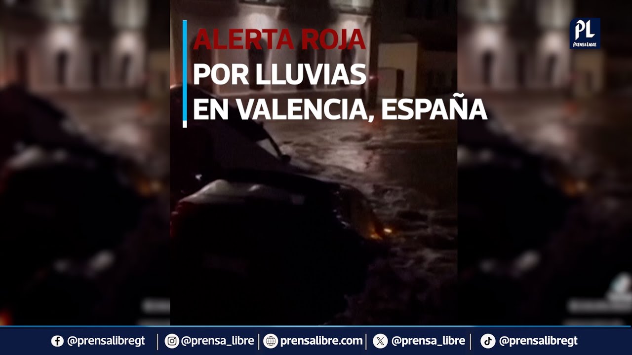Alerta roja por lluvias en Valencia, España, luego de ciclón que dejó más de 230 muertos