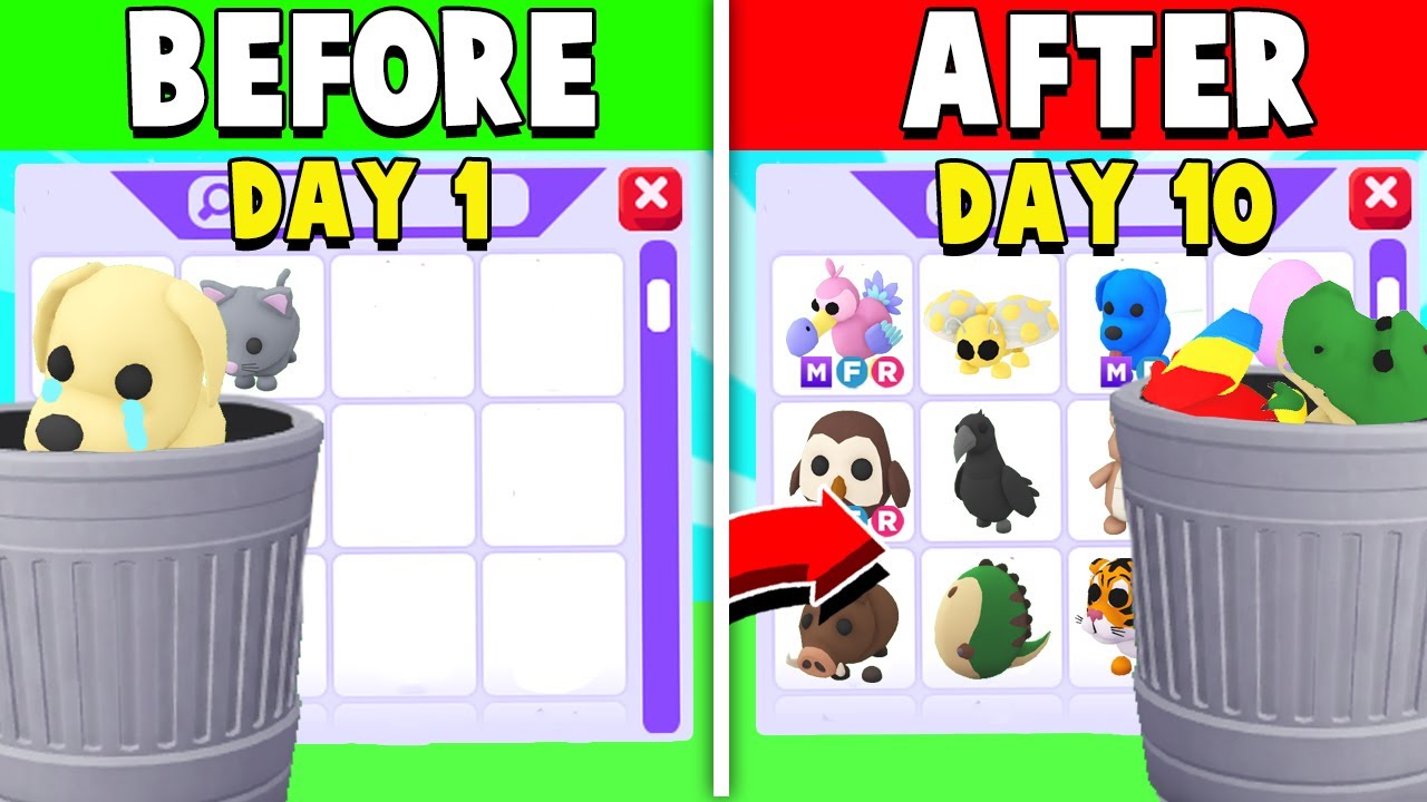 I became a TRASH CAN for 10 DAYS in Adopt Me!