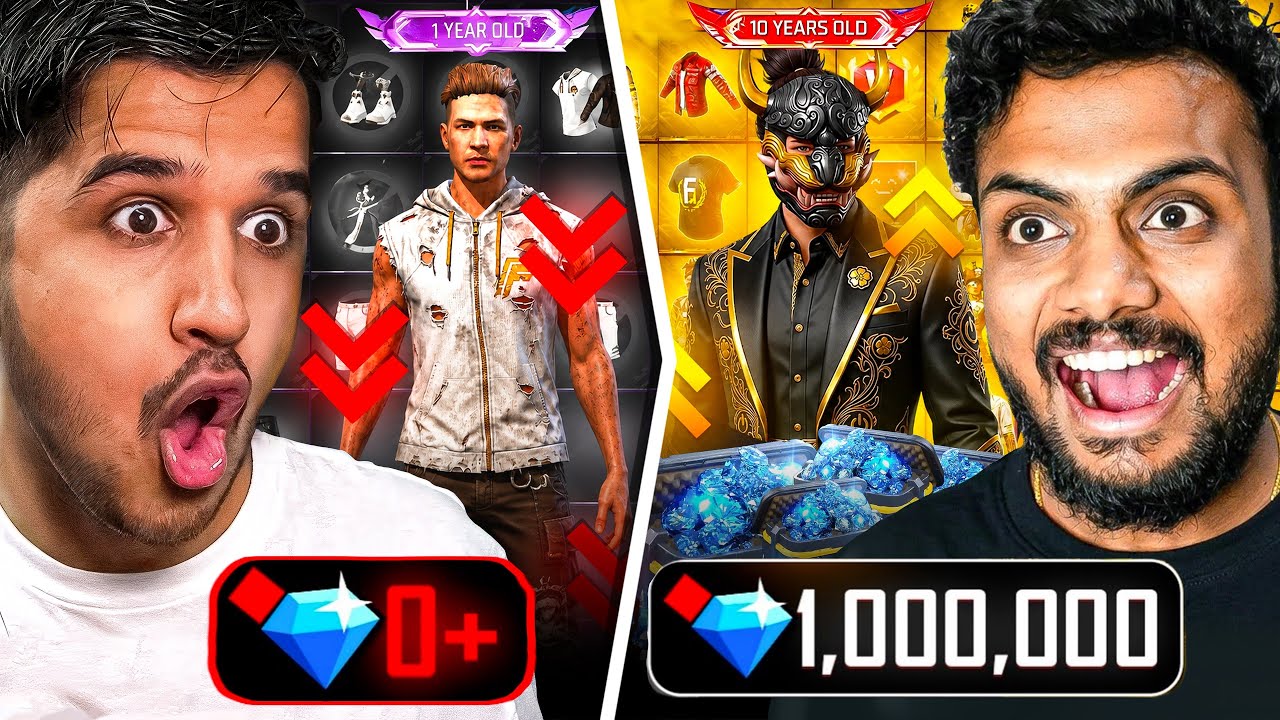 1$ Vs 100000$ FreeFire Collection 🔥 AMITBHAI vs NAYAN 🔥