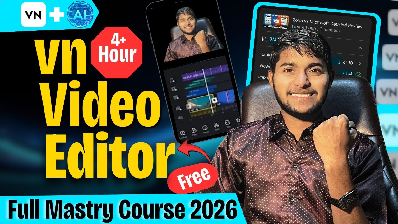 VN Video Editor Full Course 2026 | A to Z Mobile Video Editing (4+ Hours)
