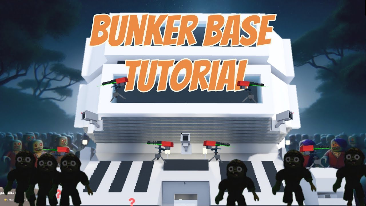 Build Defense-Bunker  Base Tutorial (ROBLOX)