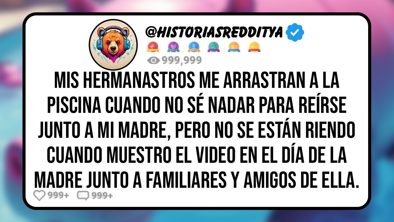 Mis HERMANASTROS Me Arrastran a la Piscina Cuando no sé Nadar, y mi MADRE se Ríe de la Broma, Pero