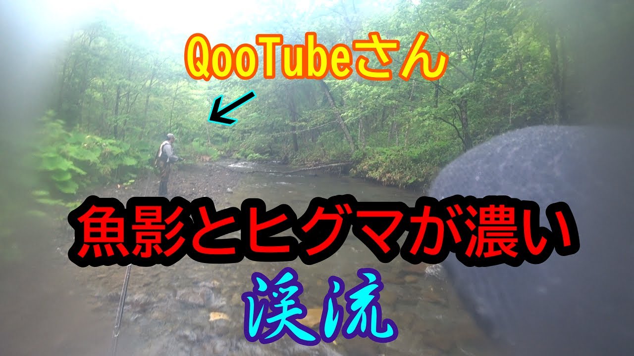 【濡れた熊の足跡がよくある渓流】QooTubeさんとの釣行になります『四部作』3/4