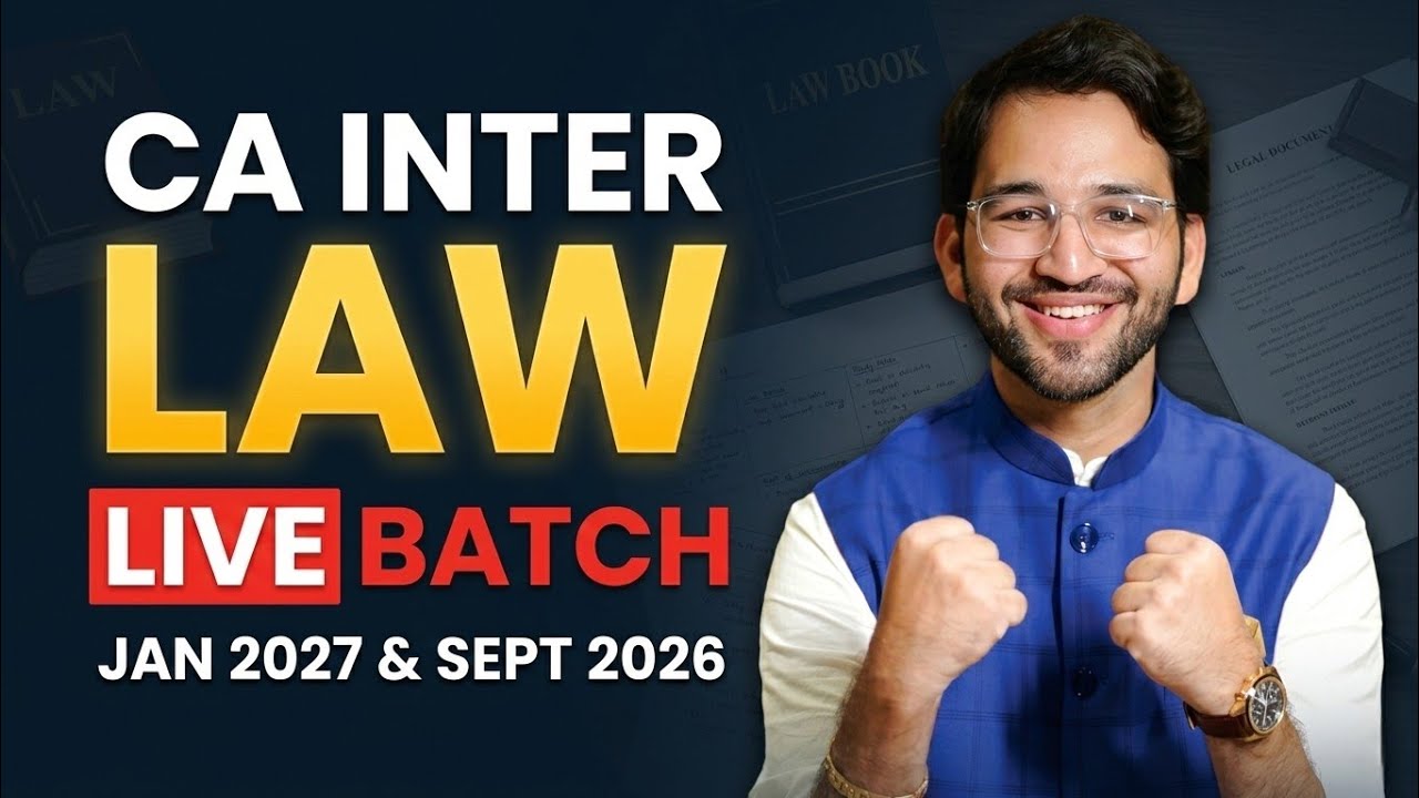 Fresh Live CA Inter LAW Regular Batch - Jan'27 & Sept'26 | Best Faculty For Law | ICAI | CA Shubham