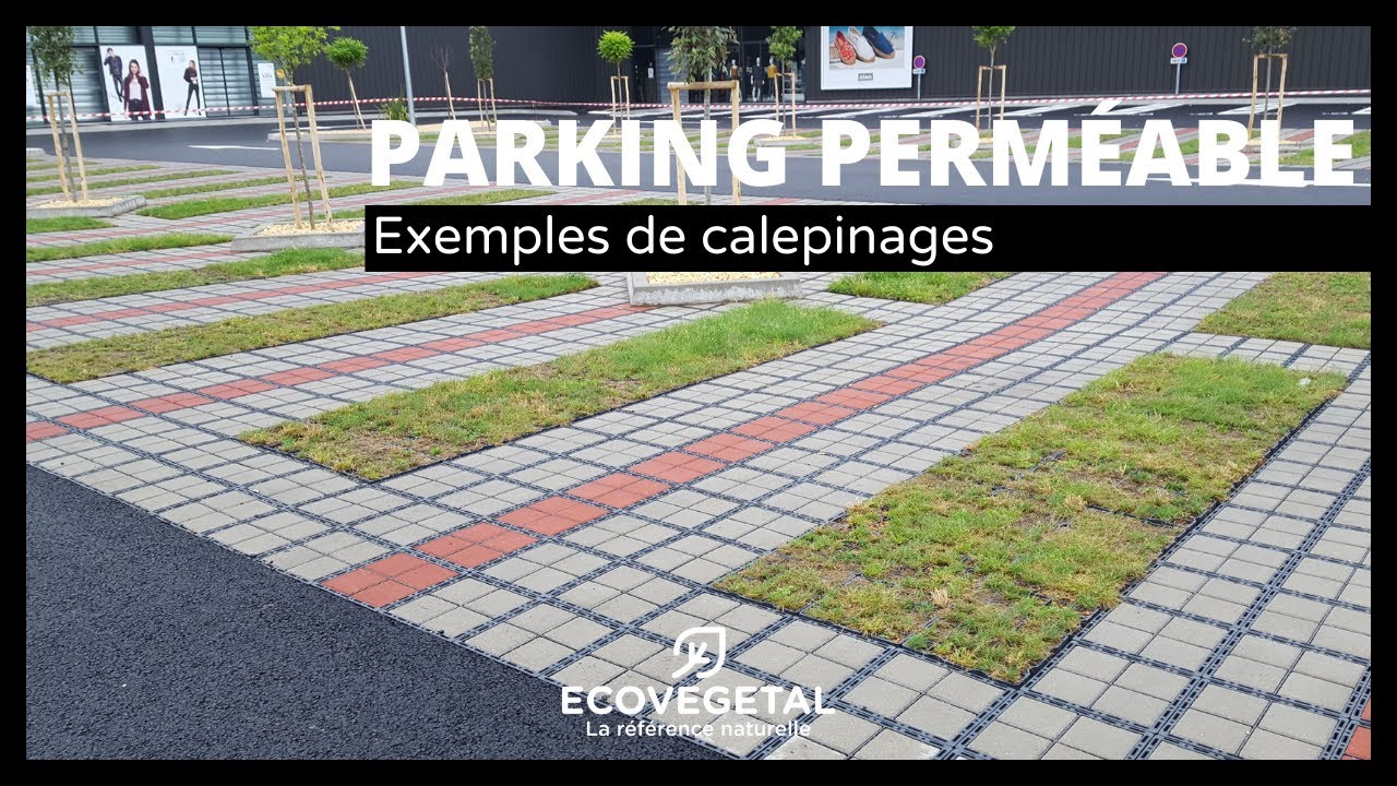 Exemples de calepinages pour parkings perméables