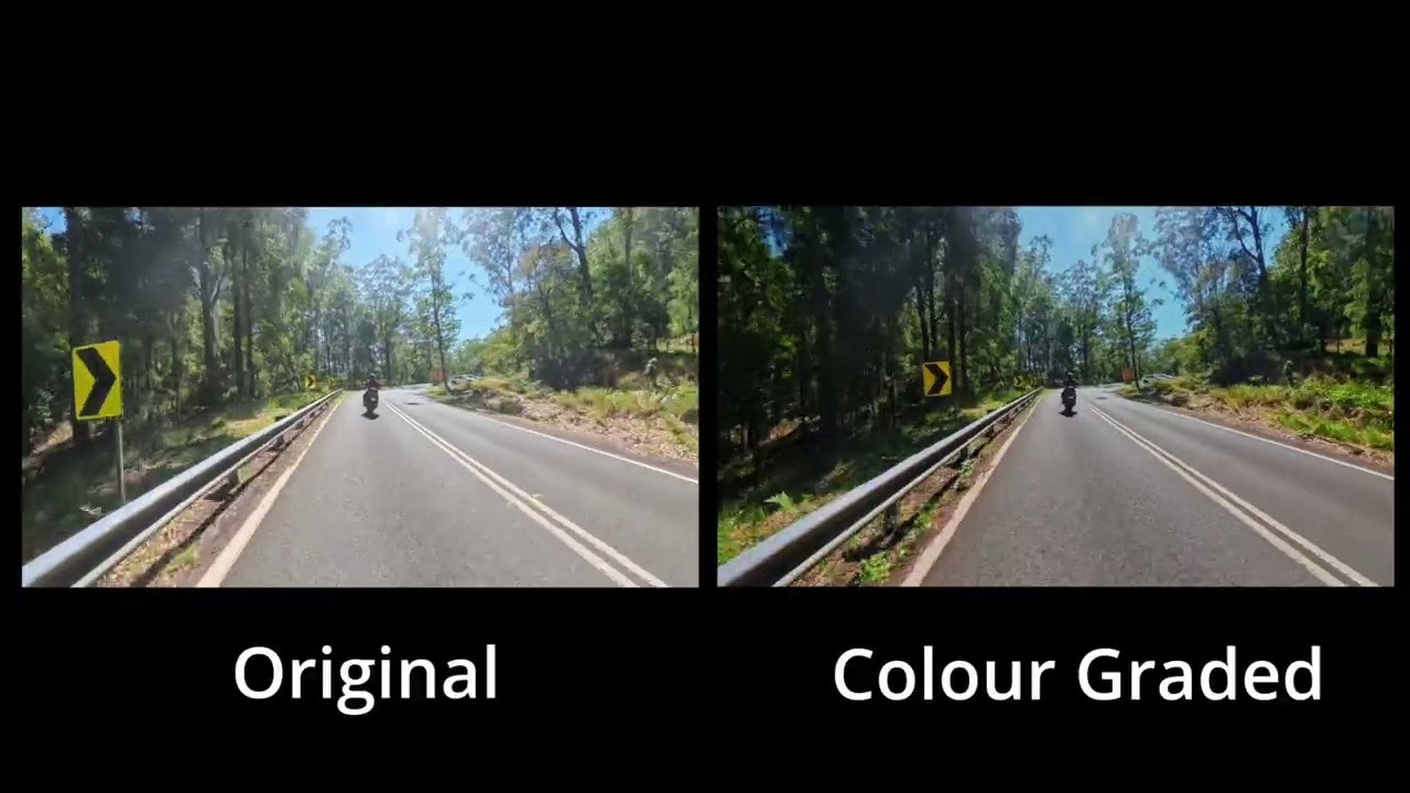 A Comparison from Raw colour to edited video`