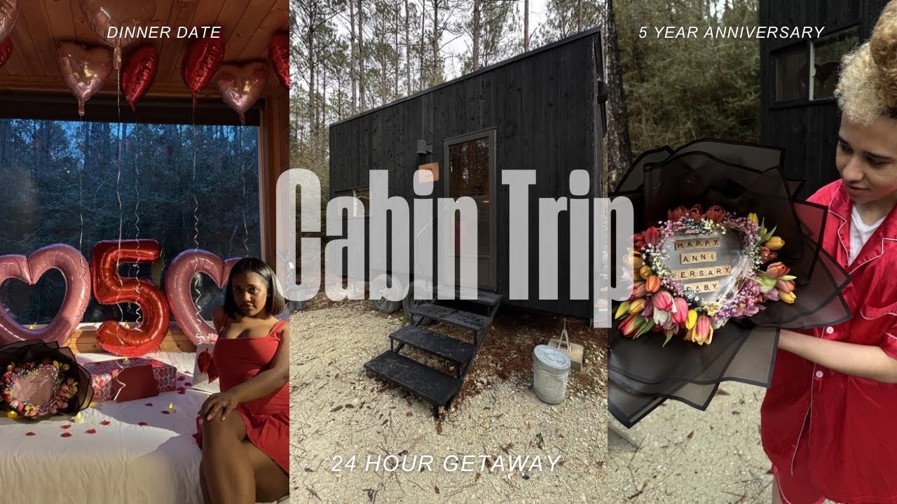 Cabin Getaway Trip for 24 Hours | Dinner Date🪵❤️