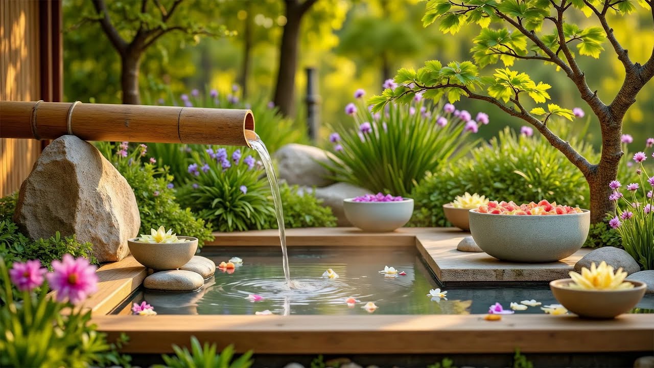 Успокаивающая фортепианная музыка со звуками текущей воды 🌿 Спокойствие ума