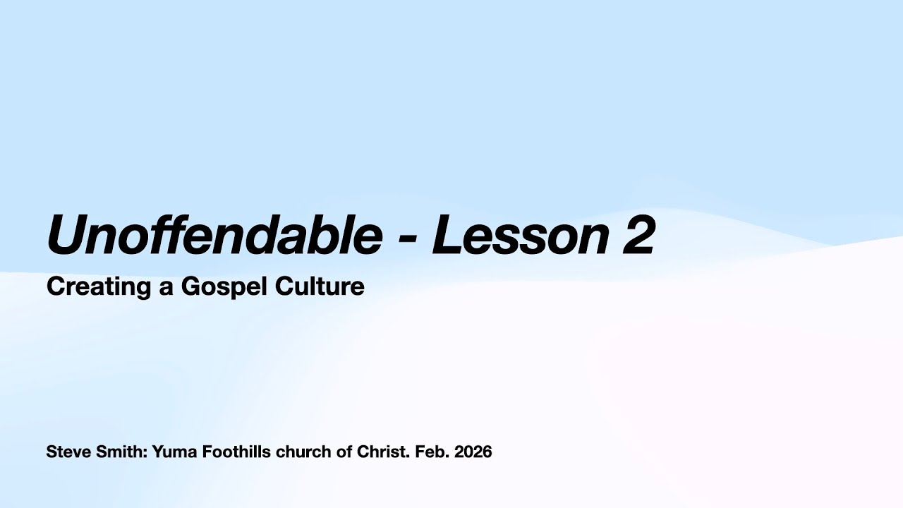 Unoffendable   lesson 2