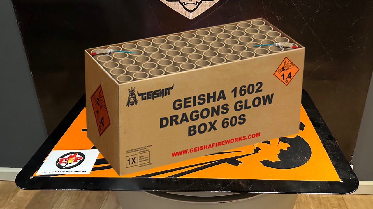Dragons Glow : Vuurwerkmania : 60 Shots : 25mm : 816 Gram : Straatfilm : Geisha Megaforce
