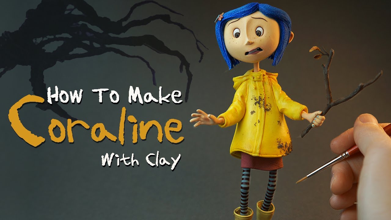 Making Coraline Figure with clay_clay tutorial_clay art_how to make coraline