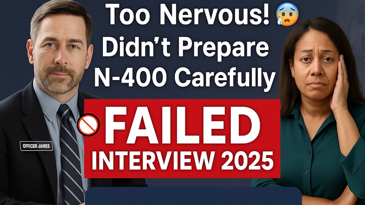 🚫 Failed US Citizenship Interview 2025 – Too Nervous & Didn’t Prepare the N-400 Carefully