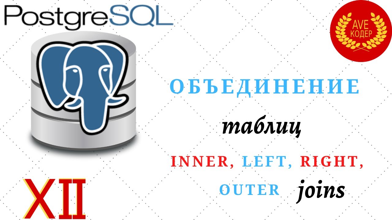 12 - Объединение таблиц  (JOINS) - Уроки PostgreSQL
