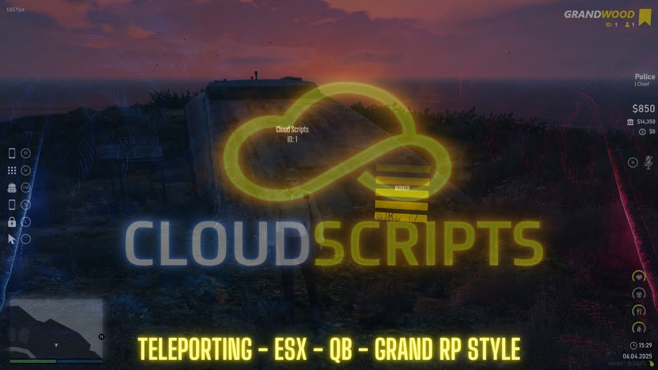 FIVEM TELEPORTING - ESX - QB - GRAND RP STYLE - CLOUDSCRIPTS