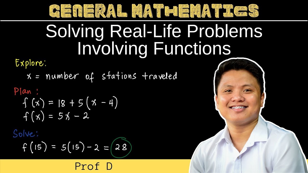 Solving Real-Life Problems Involving Functions | Problem Solving | Functions | General Mathematics