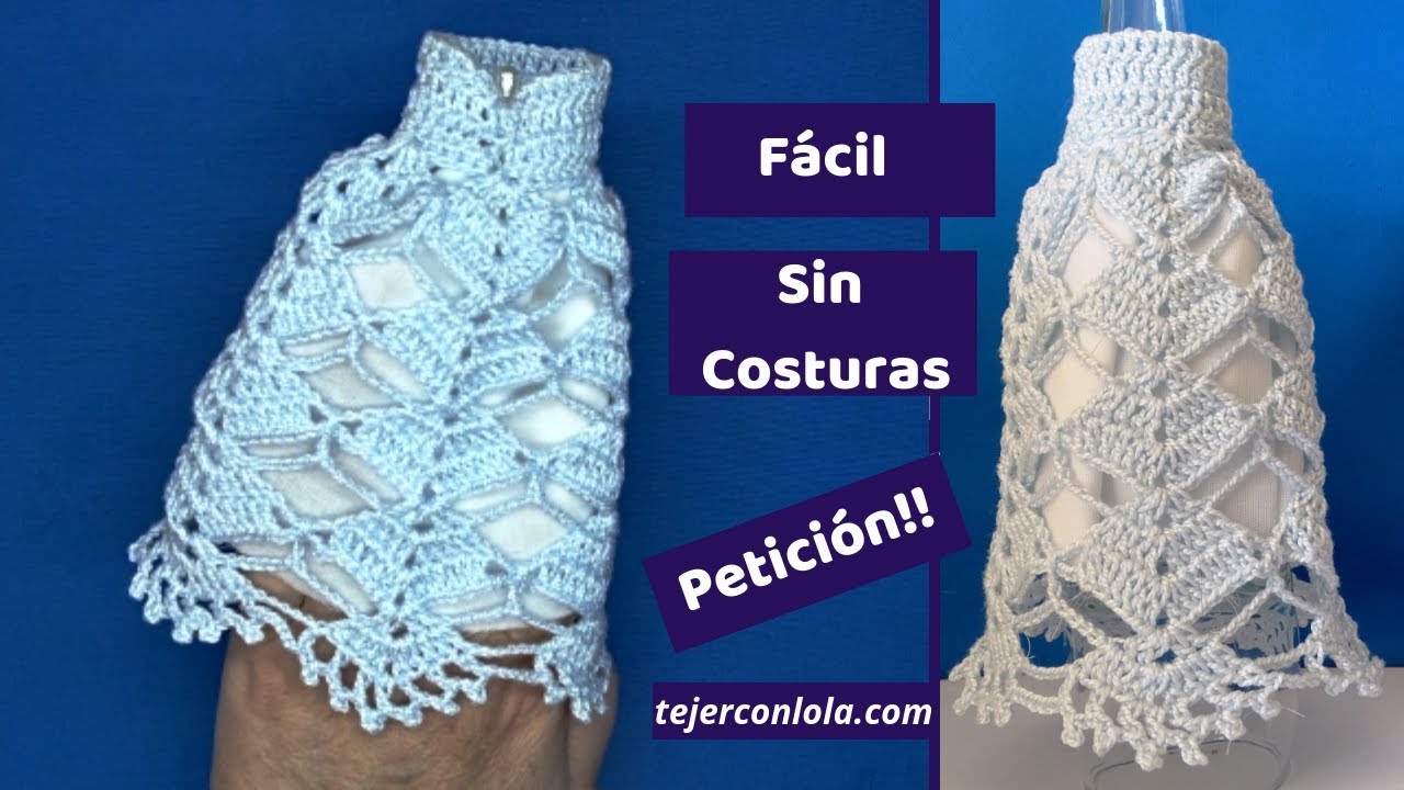 FALDA TEJIDA A GANCHILLO EN PUNTO CALADO
