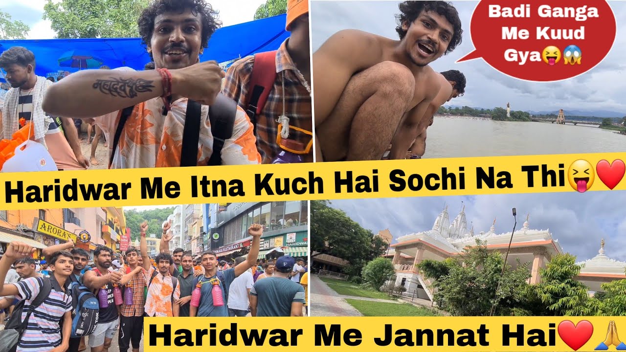 Badi Ganga Me Kuud Gya😱 Mahadev Tattoo Banvaya Haridwar🙏 Dak Kawar Vlog