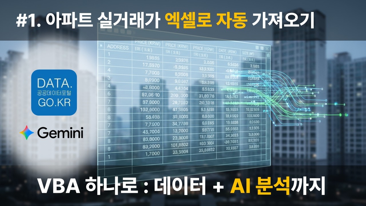 VBA X GPT | API로 아파트 실거래가 자동 수집 시스템 만들기 (1탄)