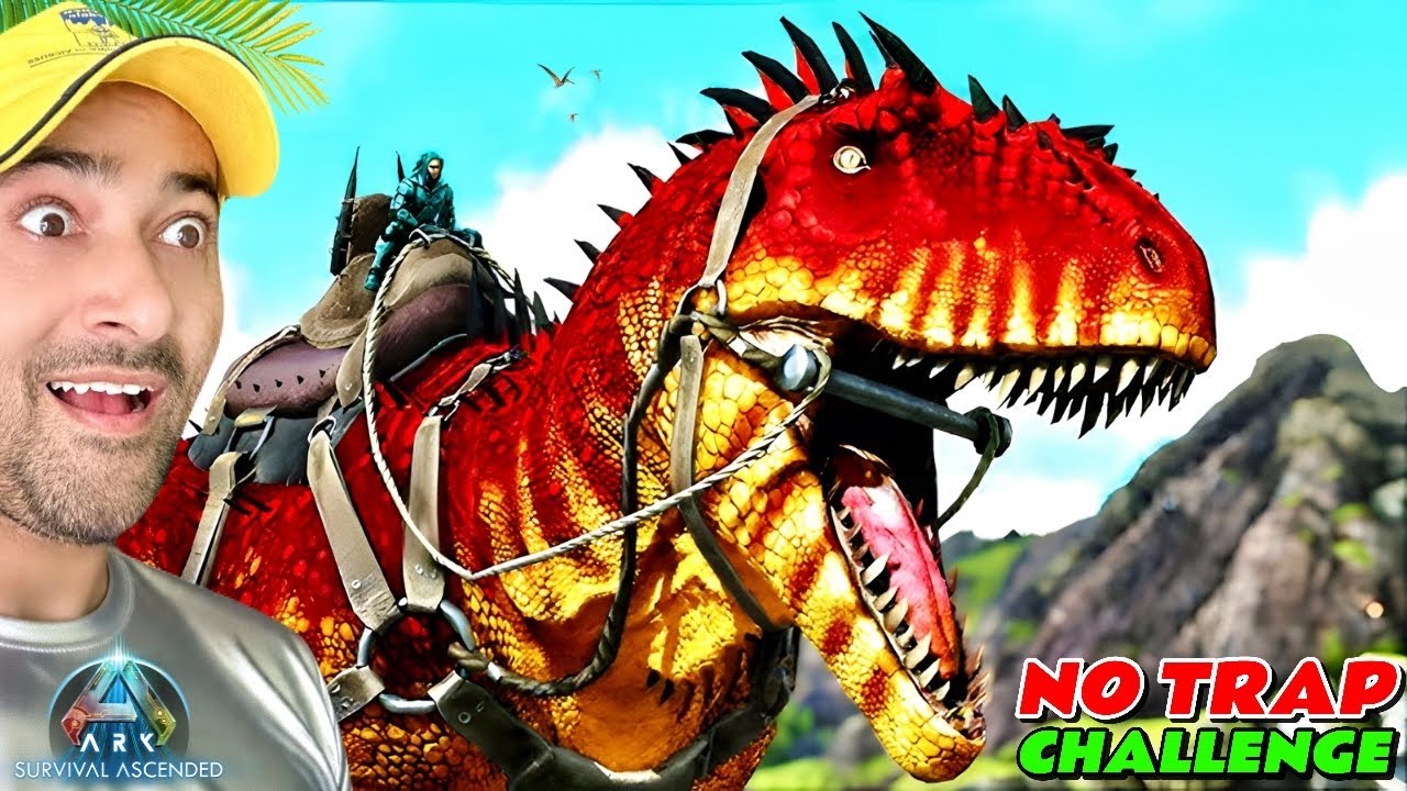 TAMING MY FIRST CARCHARODONTOSAURUS WITHOUT TRAP!🔥 - ARK SURVIVAL ASCENDED 