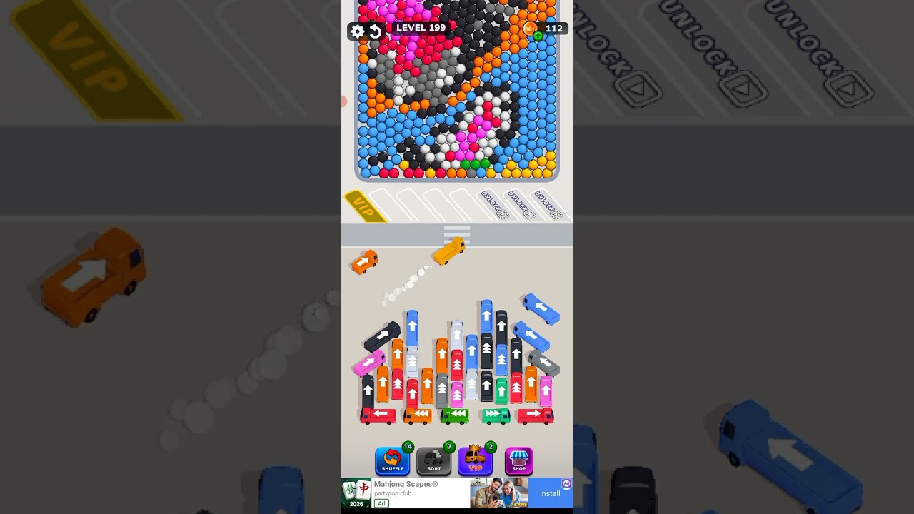 Bubble Bus 🚌: Parking Jam Puzzle Game level 199 gameplay walk-through 2026#Game#gaming