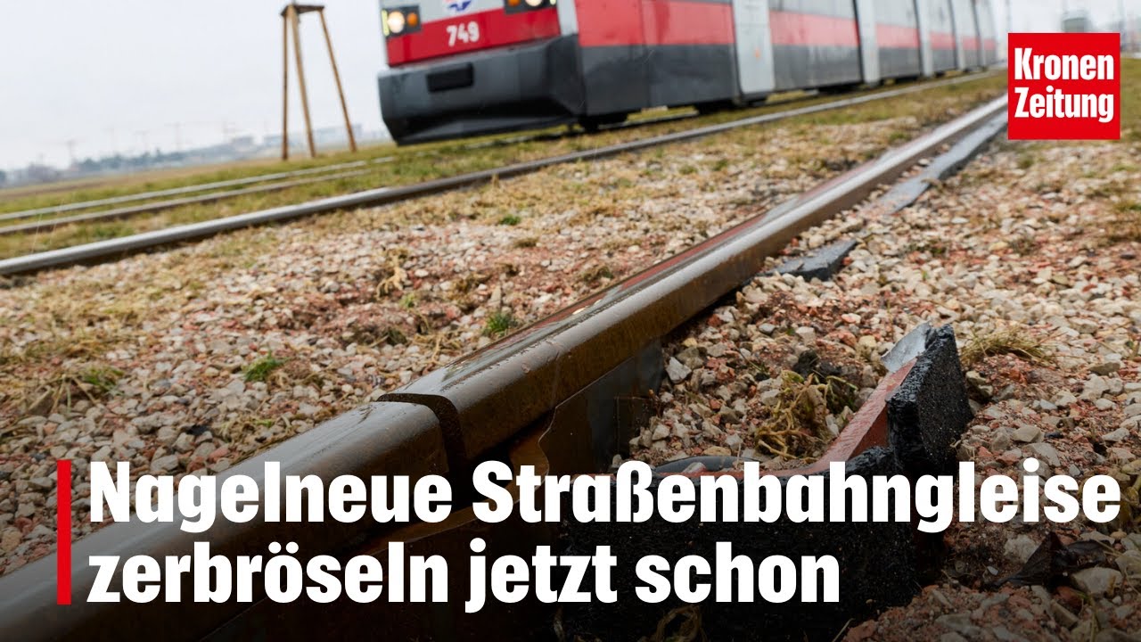 Nagelneue Straßenbahngleise zerbröseln jetzt schon | krone.tv NEWS