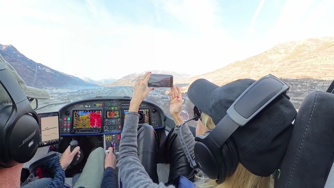 Landing at Aosta (LIMW) with a VL3-916