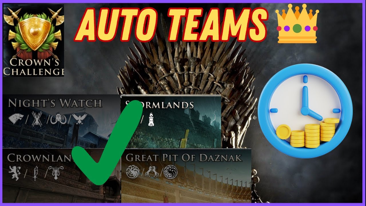 Испытание Корон (4 башни) – Лучшие автоматические команды для игроков на поздних этапах игры 👑 Ле...