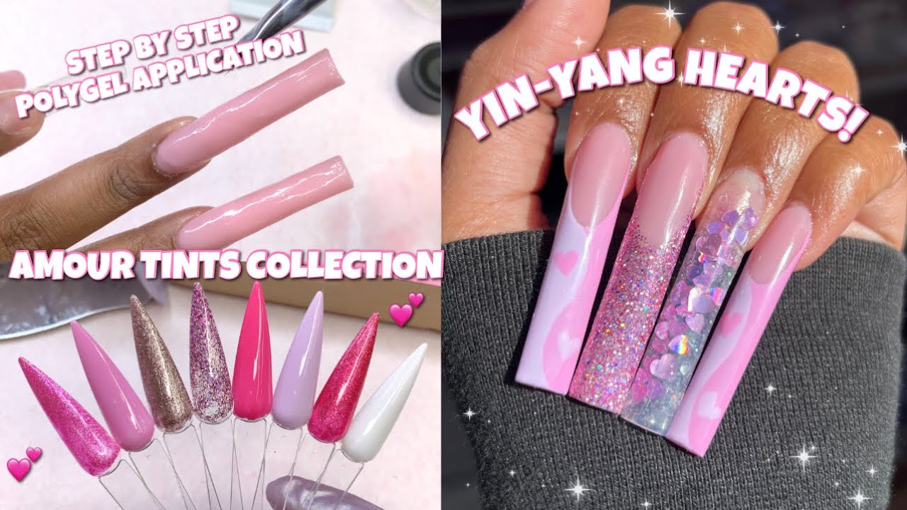 MADAM GLAM NEW AMOUR TINTS VALENTINES COLLECTIONS | BEGINNER FRIENDLY POLYGEL APPLICATION | NAIL ART