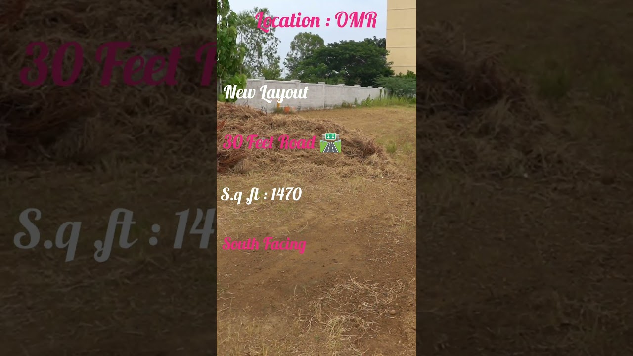 OMR Nearby Best Investment Plot For Sale #home #realestate #villa #chennai #house #omr #ecr #plots