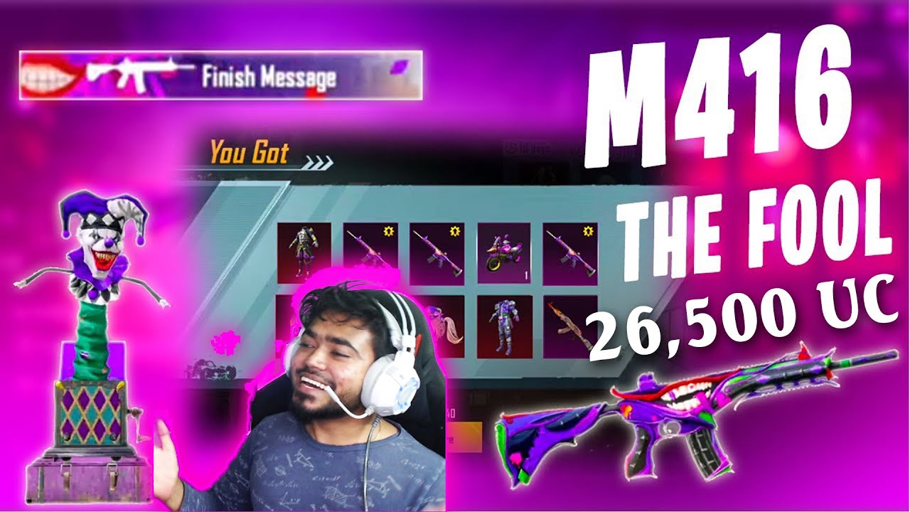 26,500 UC M416 Fool Skin Upgrade - 6 Meteriels in last 3000 UC Nail Biting Moment