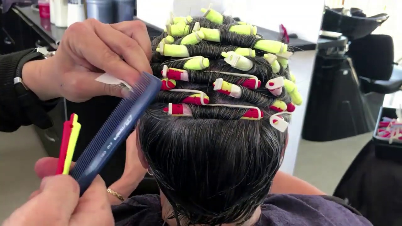 How to perm short hair step by step, body wave hair perm 